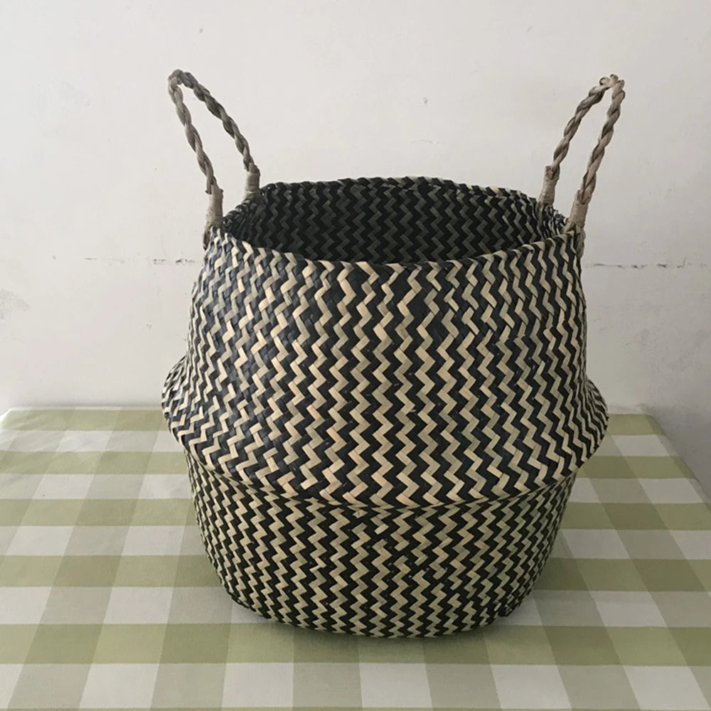 Beautiful and new handmade foldable rattan woven flower basket