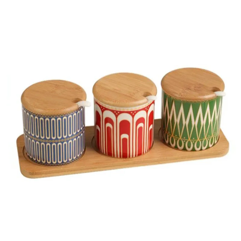 Divine!!!! Creative ceramic kitchen seasoning jar set