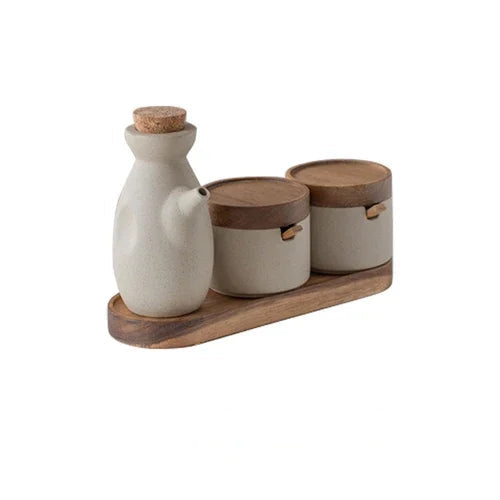 Stunning vintage Japanese style ceramic condiment jars