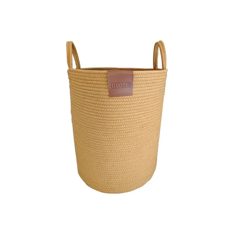 Hand-woven laundry basket for storing toys, clothes and sundries, large capacity