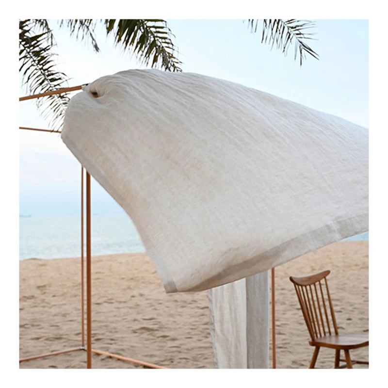 Beautiful translucent linen curtain for living room, bedroom or kitchen