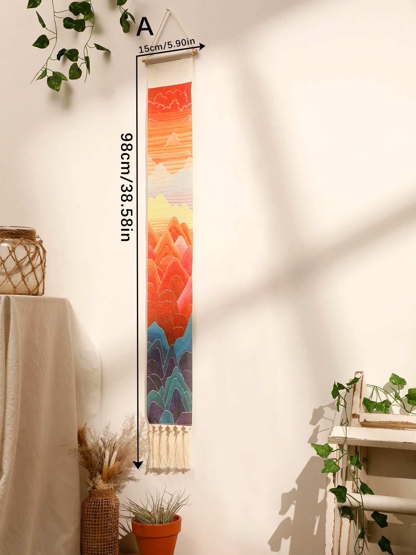 Macrame Tapestry Sunset Sunrise - Handmade