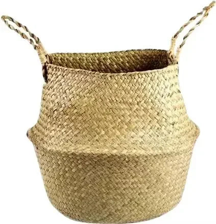 Beautiful and new handmade foldable rattan woven flower basket