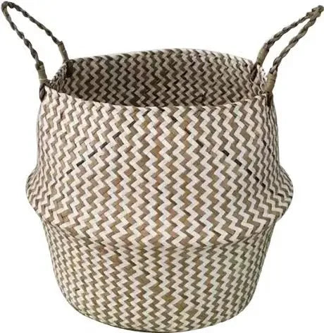 Beautiful and new handmade foldable rattan woven flower basket