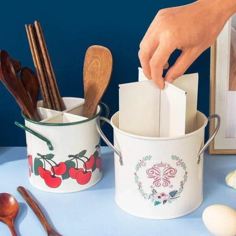 Beautiful retro kitchen utensil storage