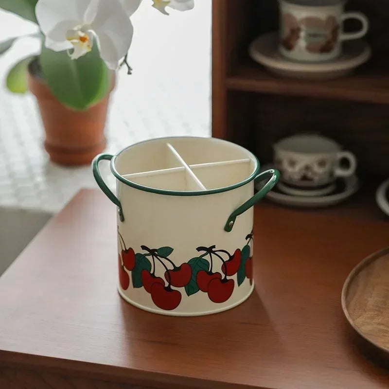 Beautiful retro kitchen utensil storage