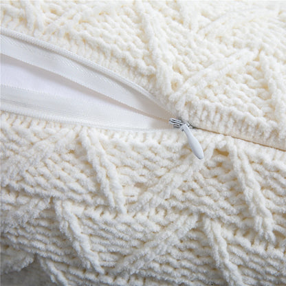 Beautiful chenille pillowcase with tassels, excellent for your living room or bedroom