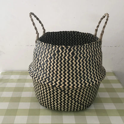 Beautiful and new handmade foldable rattan woven flower basket