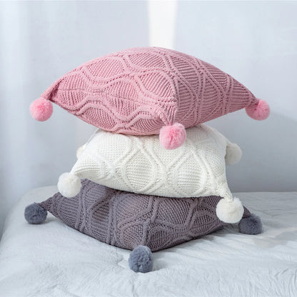 Beautiful chenille pillowcase with tassels, excellent for your living room or bedroom