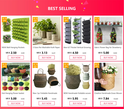 Beautiful and new handmade foldable rattan woven flower basket