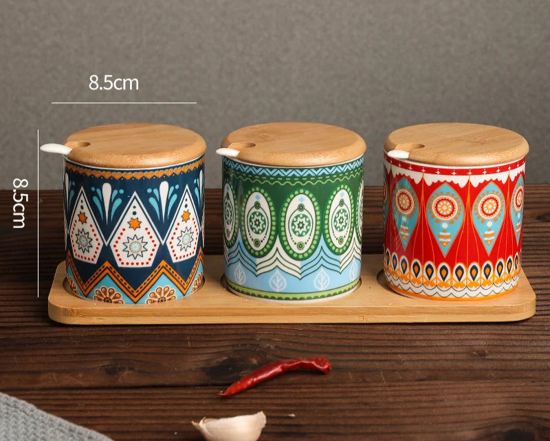 Divine!!!! Creative ceramic kitchen seasoning jar set