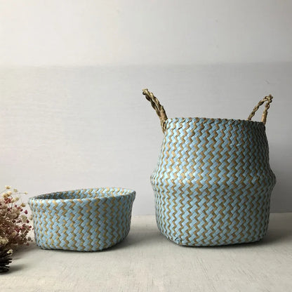 Beautiful and new handmade foldable rattan woven flower basket