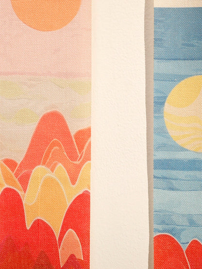 Macrame Tapestry Sunset Sunrise - Handmade