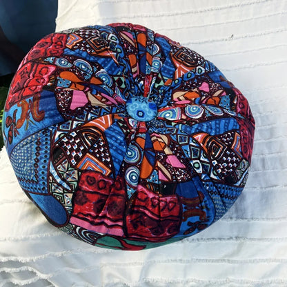 Almohada de suelo redonda grande para sentarse.