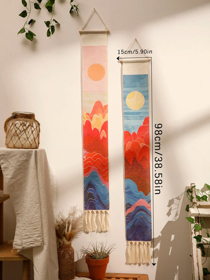 Macrame Tapestry Sunset Sunrise - Handmade