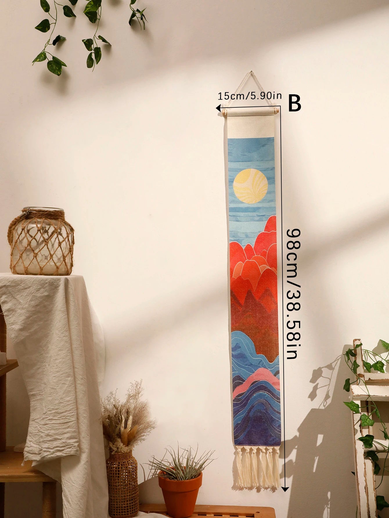 Macrame Tapestry Sunset Sunrise - Handmade