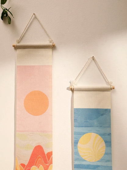 Macrame Tapestry Sunset Sunrise - Handmade