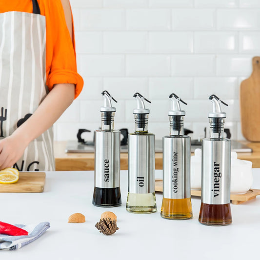 Stainless steel oil bottle