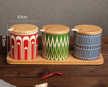 Divine!!!! Creative ceramic kitchen seasoning jar set