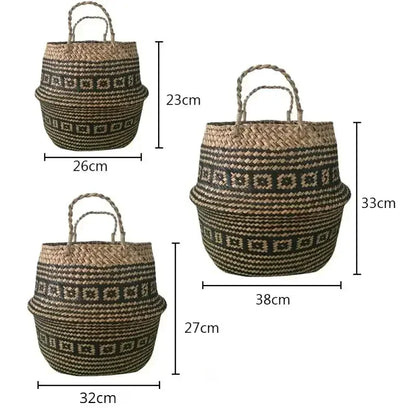 Beautiful and new handmade foldable rattan woven flower basket
