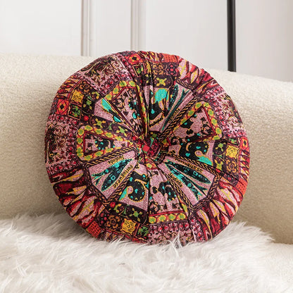 Almohada de suelo redonda grande para sentarse.