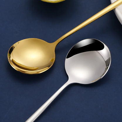 Stainless steel cutlery set - Gold, silver and black