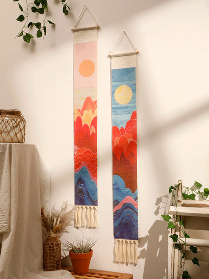 Macrame Tapestry Sunset Sunrise - Handmade
