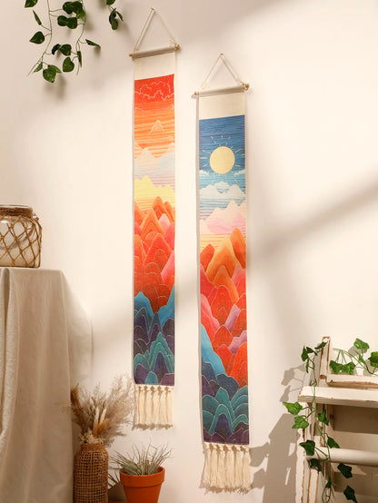 Macrame Tapestry Sunset Sunrise - Handmade