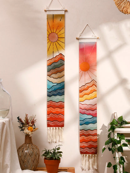 Macrame Tapestry Sunset Sunrise - Handmade