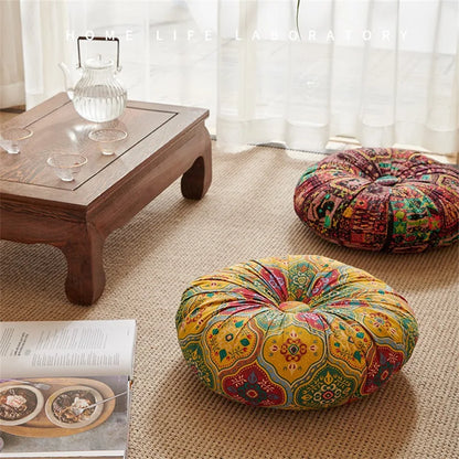 Almohada de suelo redonda grande para sentarse.