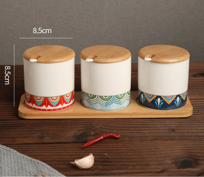 Divine!!!! Creative ceramic kitchen seasoning jar set