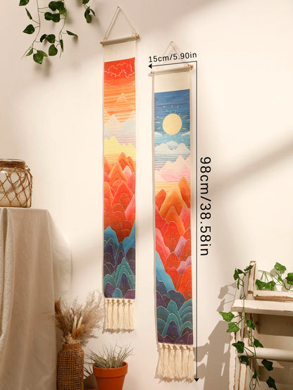 Macrame Tapestry Sunset Sunrise - Handmade