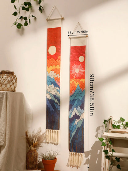 Macrame Tapestry Sunset Sunrise - Handmade