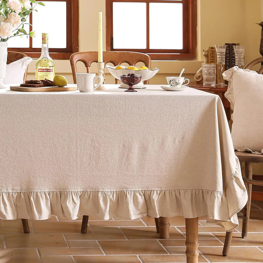 Divine!!! Washable cotton fabric tablecloth