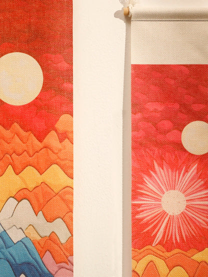 Macrame Tapestry Sunset Sunrise - Handmade