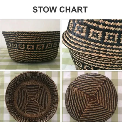 Beautiful and new handmade foldable rattan woven flower basket